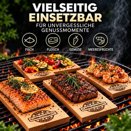RĂ€ucherbrett Buche 6er Set - Grillplanken 30 x 14 x 2 cm - Made in Germany