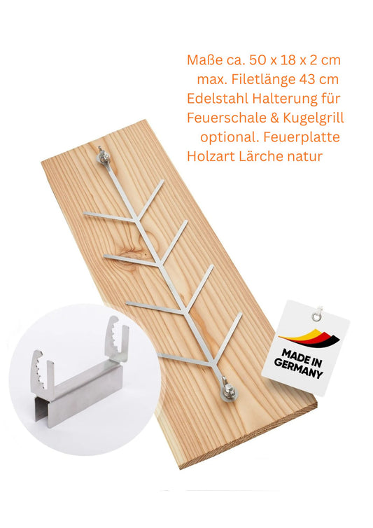 Flammlachsbrett Lärche 2er Set