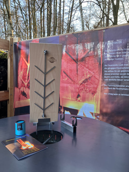 Flammlachsbrett Buche - Grillplatte