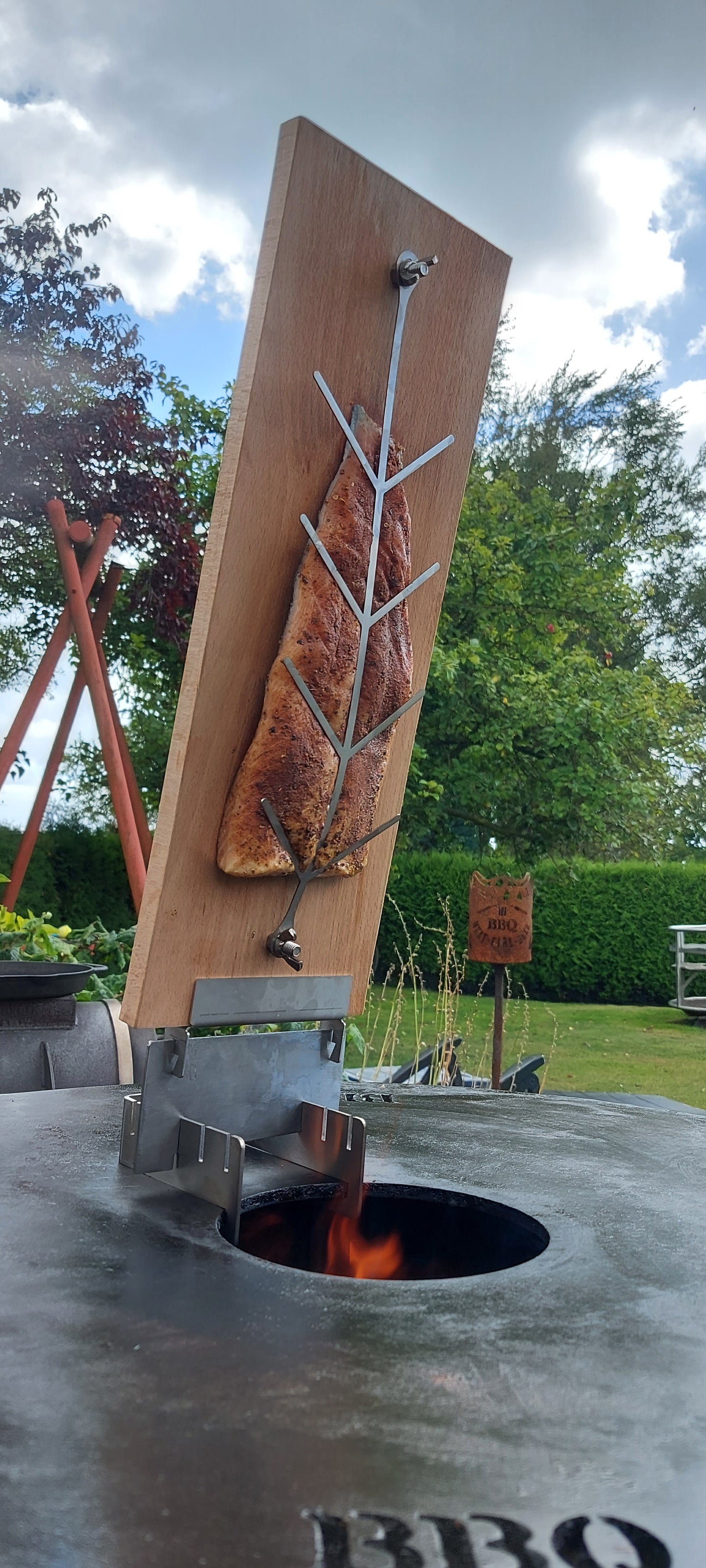Flammlachsbrett Buche - Grillplatte