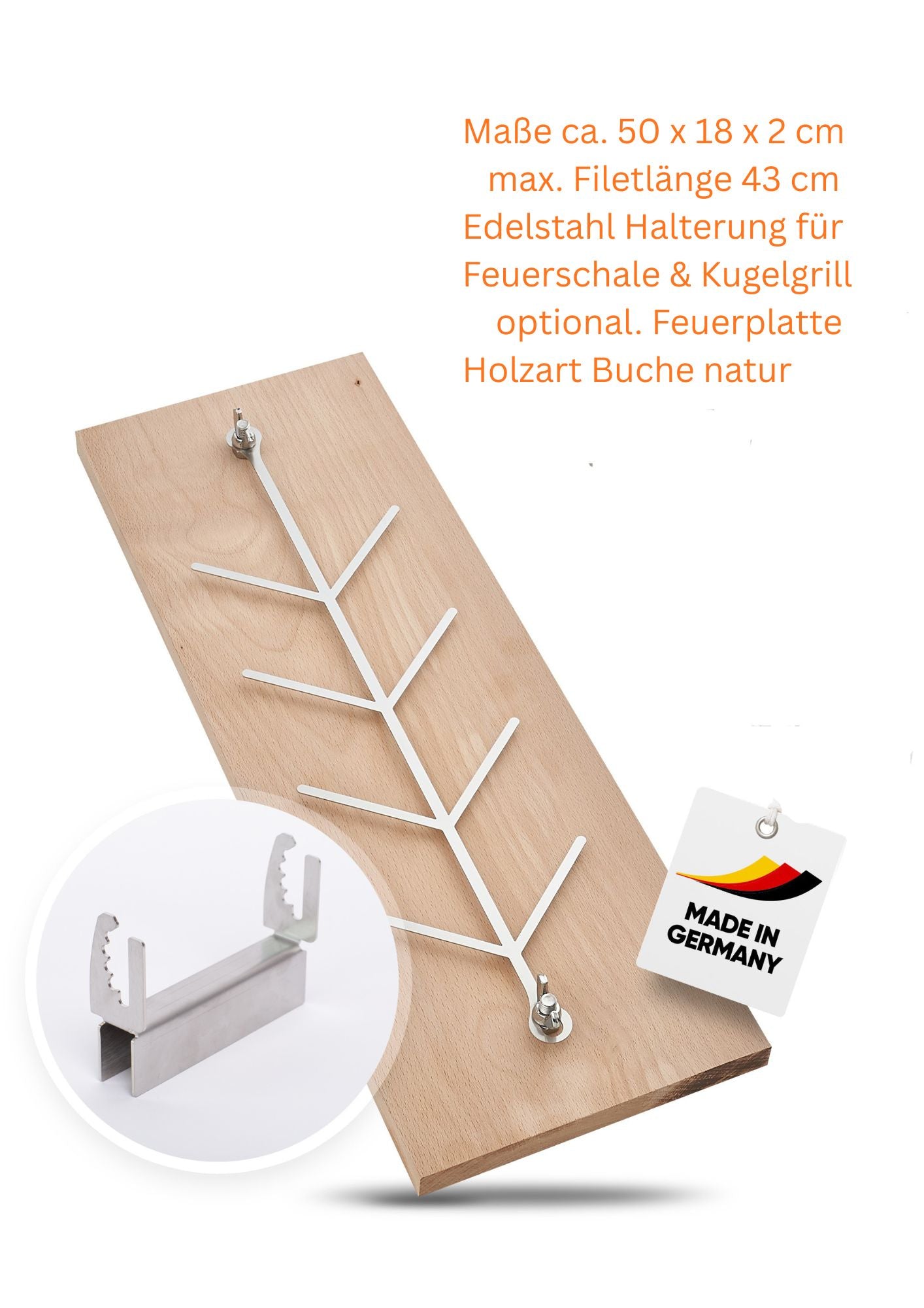 Flammlachsbrett Buche